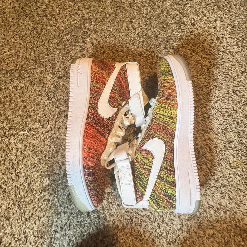 Nike Air Force 1‎ Ultra Flyknit High Men 11 Yellow Strike Multicolor 817420-700